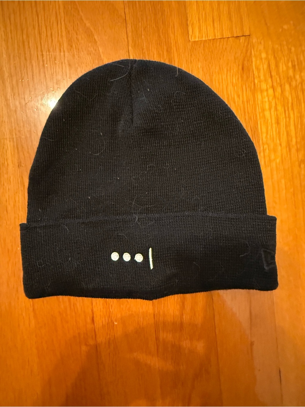 New Era Black Knit Beanie with Small Reflective Dots